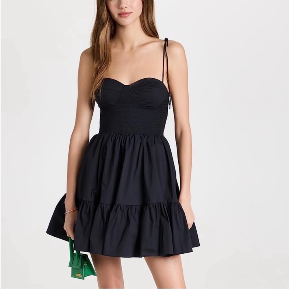 STAUD Black Mini Dress